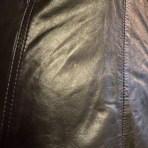 VTG WILSON’s Black Leather Long Jacket, size 8 - Picture 7 of 10